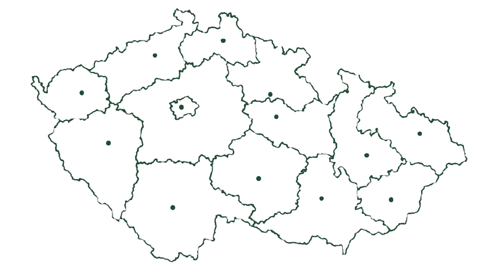 Mapa krajů České republiky